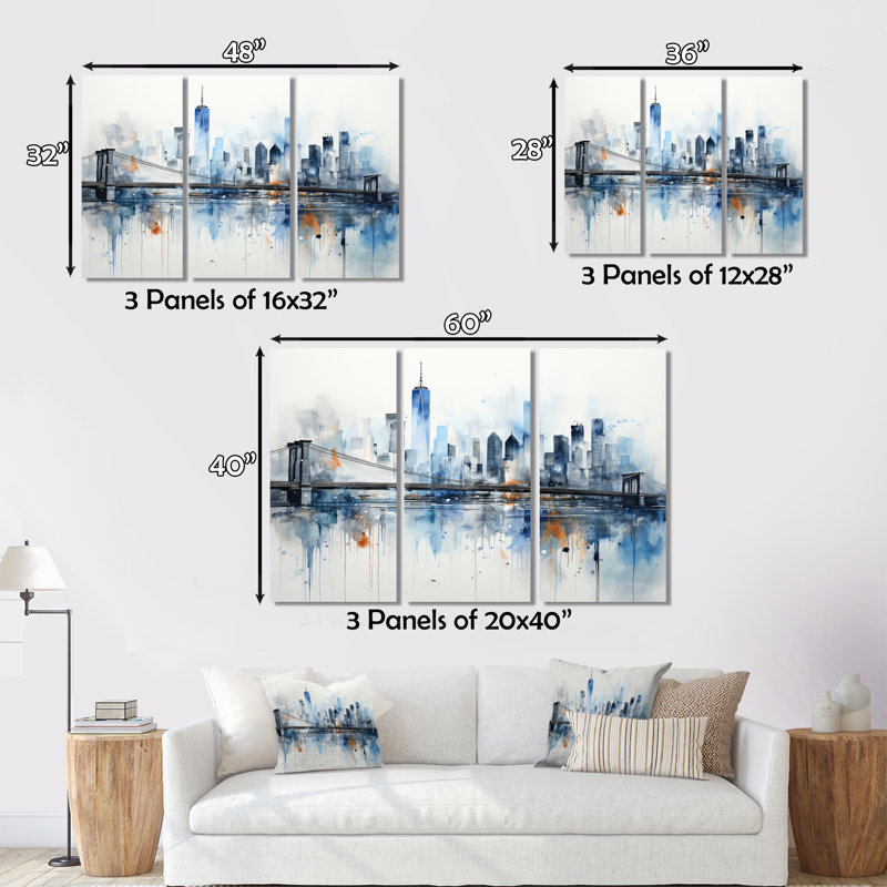 Gris, bleu, minimalisme, euphorie urbaine II, art encadré, H 12 po x l 20 po x P 1 po, Cadre simple argenté