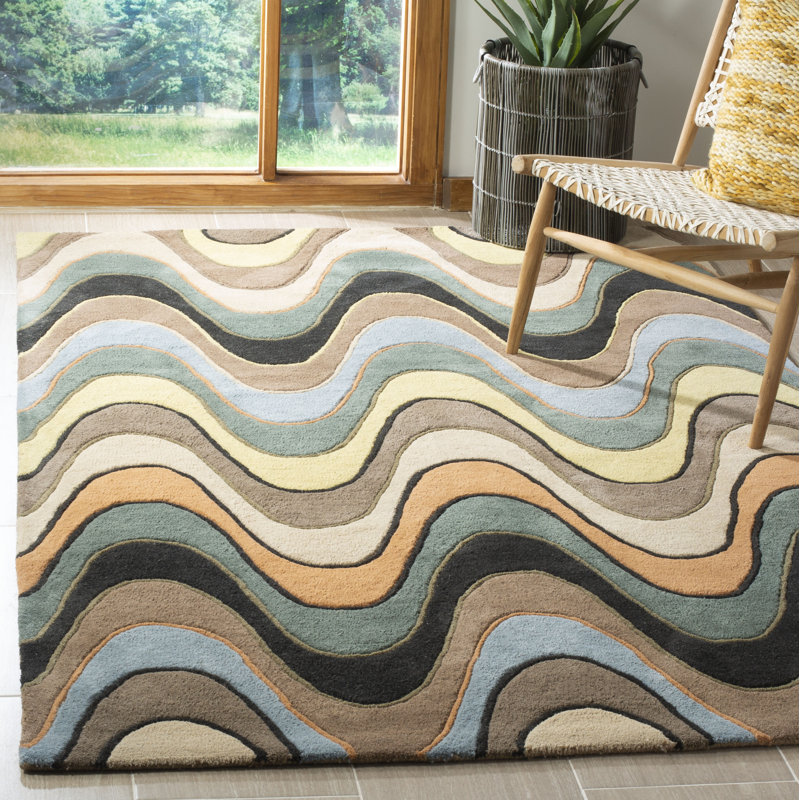 Rania Wool Pile Chevron Rug, Rectangle 5' x 8'