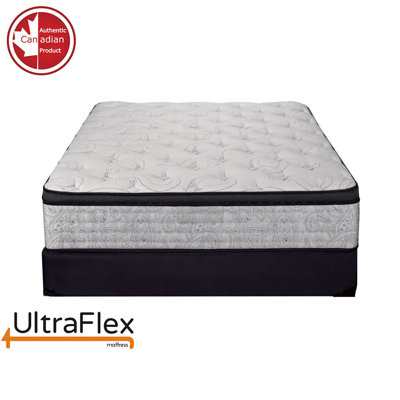 UltraFlex OASIS - 12 po orthopédique hybride Eurotop, ressorts ensachés, matelas en mousse à densité