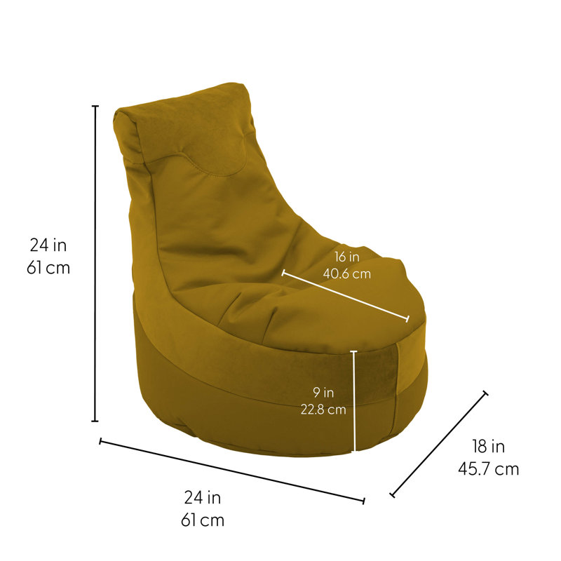 Fauteuil à billes 2 pièces SoftScape Trendy Trendy, Similicuir jaune