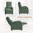 Manual Recliner, Comfortable Corduroy Recliner with Upholstered Back and Seat Cushion-2086262341