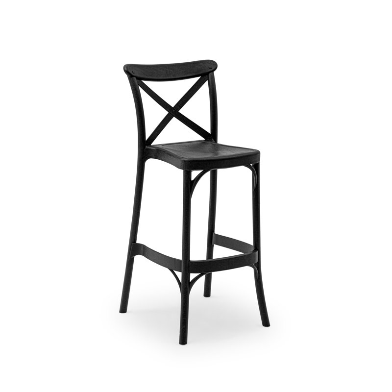 Tabouret de comptoir Milan, Noir, 30" H