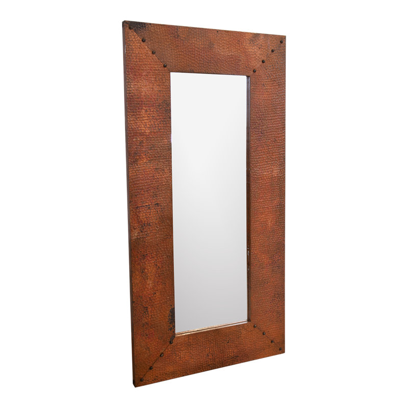 Rustic Natural Copper Frame Wall Mirror