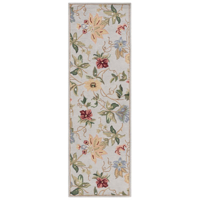 Sapin Hand Hooked Wool Floral Rug