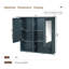 Armoire de salle de bain murale avec miroir HD et tablettes réglables (bleu)-2040485721