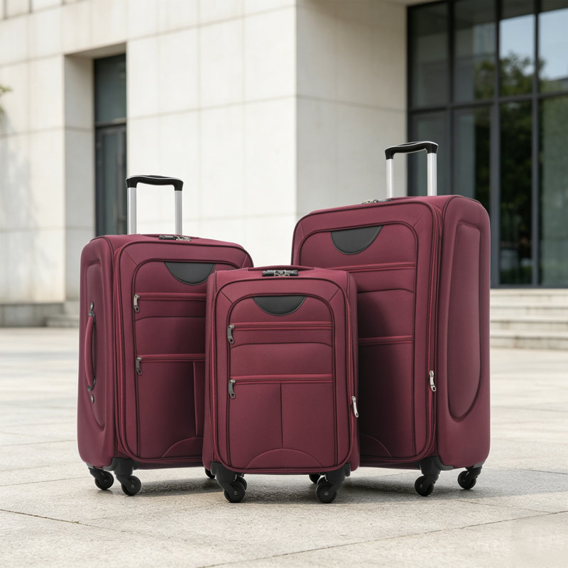 Ensemble de voyage léger 3 pièces Softside, Rouge