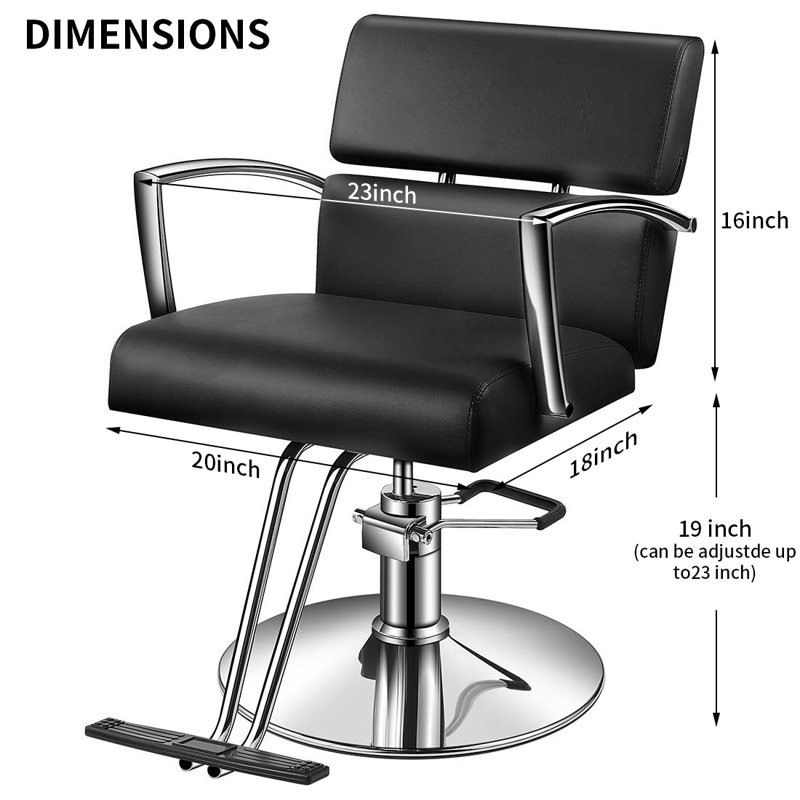 Faux Leather Massage Chair, Black Faux Leather, Silver