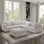 Canapé modulaire avec repose-pieds 6 pièces 6 pièces