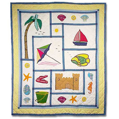 Summer Fun Quilted Throw Blanket
