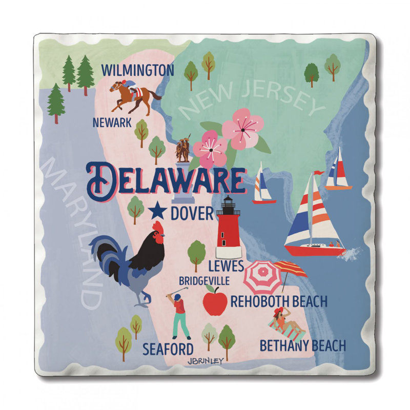 Ensemble de sous-verres 4 pièces CounterArt Delaware