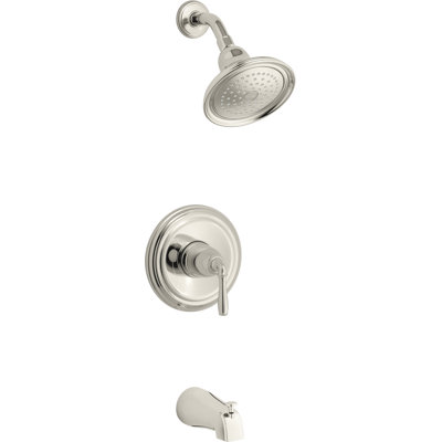 Ensemble de garniture de douche et de baignoire Kohler Devonshire Rite-Temp avec bec coulissant ou NPT, valve non incluse