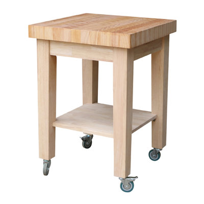 Cuthbert Kitchen Cart with Butcher Block