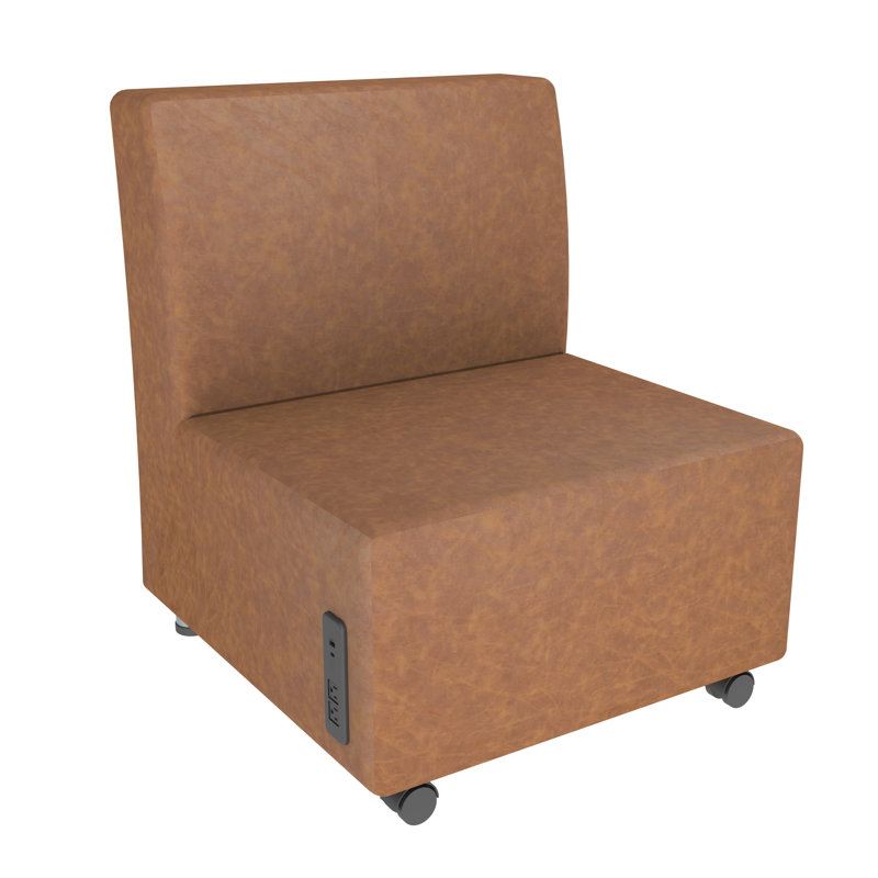 Chaise mobile rembourrée sans accoudoirs Pro Tech, Brun