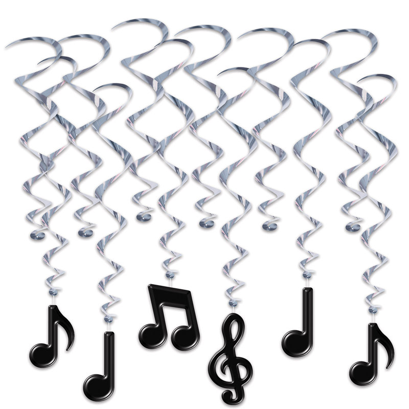 Musical Notes Whirls - Pack of 6