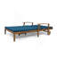 Double Chaise Lounge With Adjustable Sides And Quick-Drying Cushions For Outdoor Relaxation