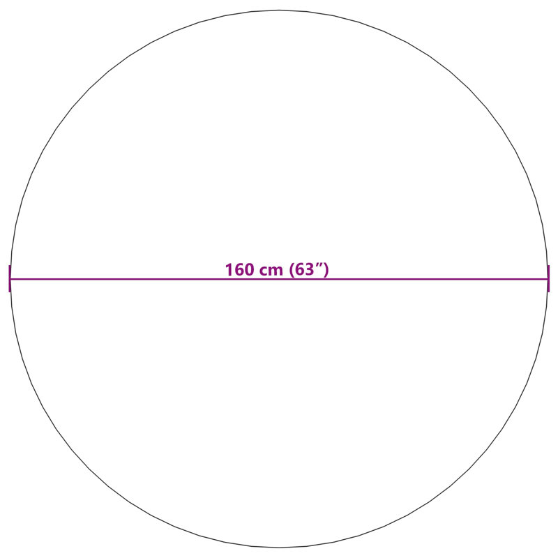 Modern Indoor and Outdoor Rug, Cream, Round 160 cm