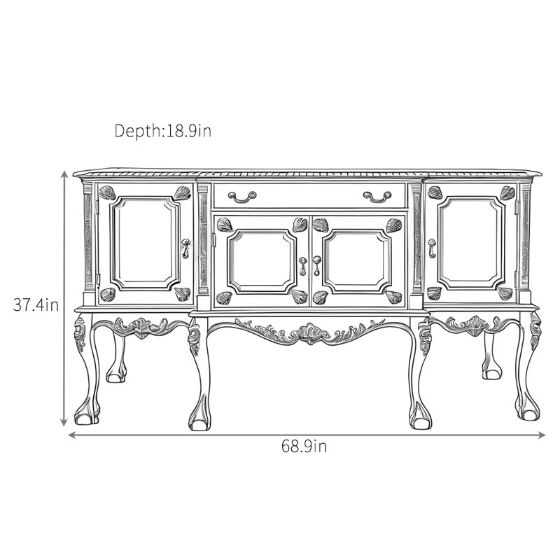 High-End Practical Home Sideboard