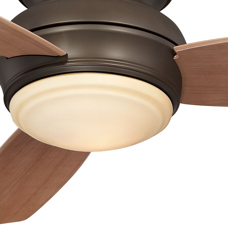 44" Concept II 3 - Blade Outdoor LED Propeller Ceiling Fan with Wall Control and Light Kit Included, Oil Rubbed Bronze