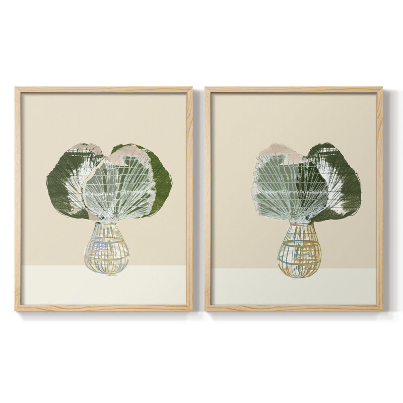 Impression sur toile I-Premium tissée à motif de feuilles tropicales - prête à être accrochée - aucun clou requis - aucun clou requis