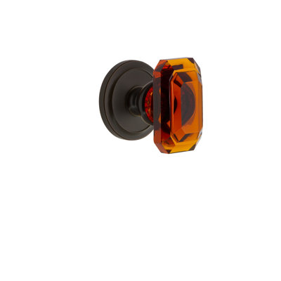 Grandeur Circulaire Rosette Passage with Baguette Crystal Door Knob