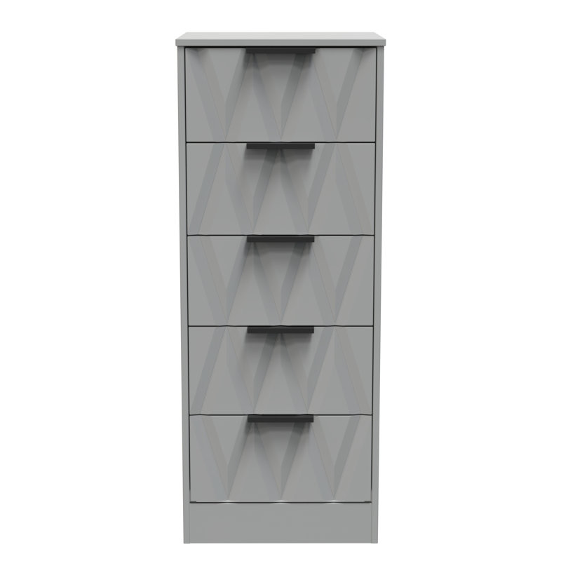 Las Vegas 45cm W Manufactured Wood Bedside Table, Dusk Grey