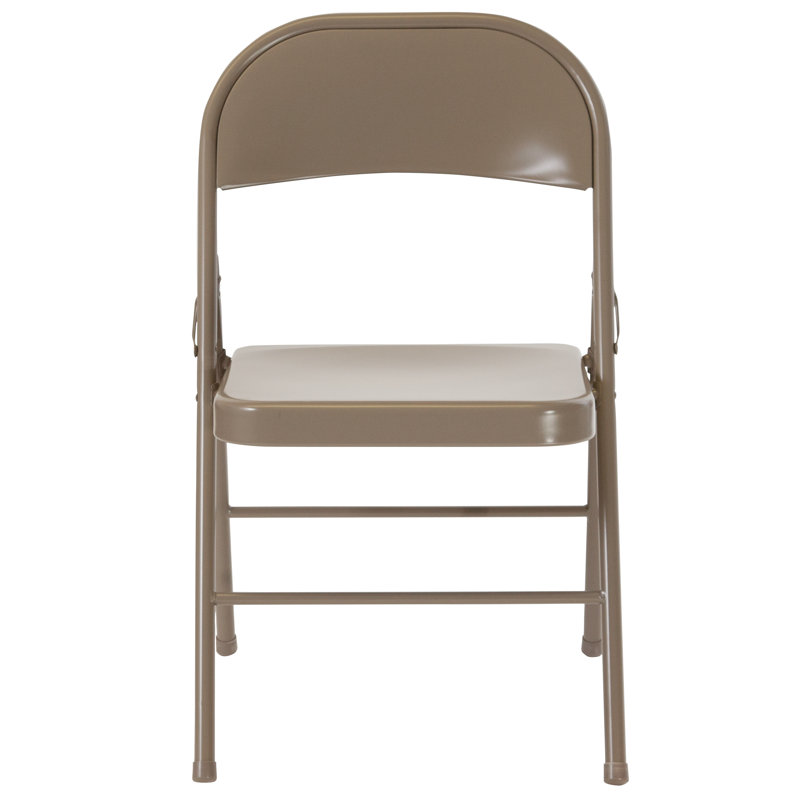 Chaise pliante en métal Oliverson, gris