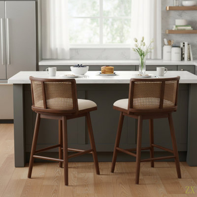 Tabouret de bar d'intérieur rembourré Talia