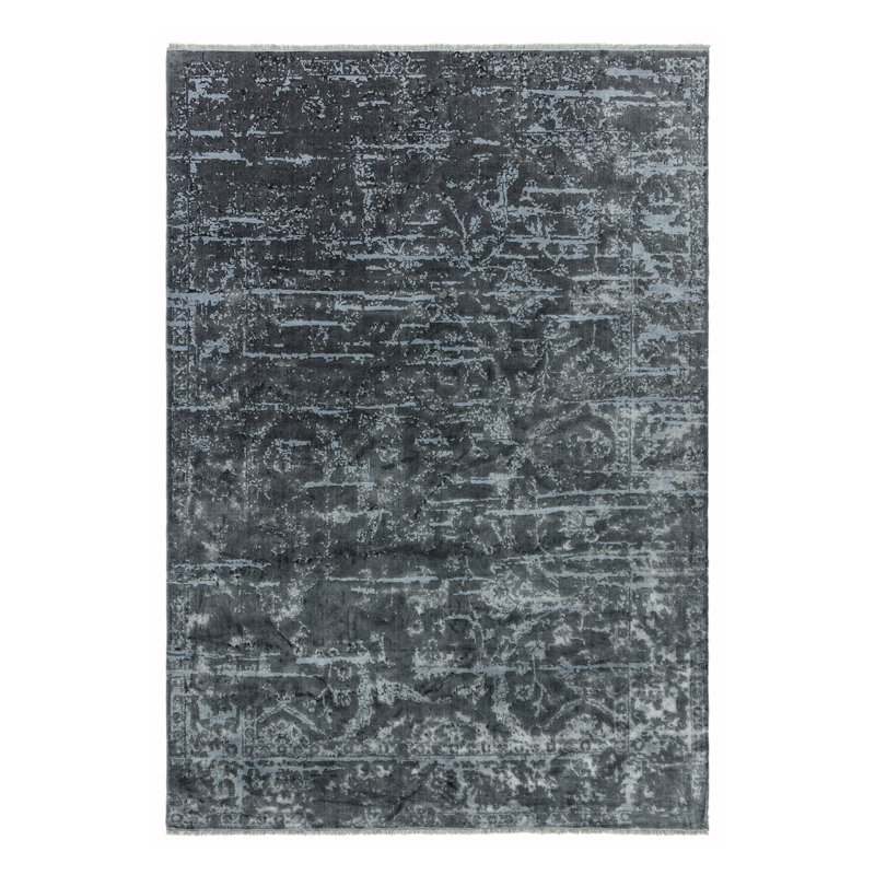 Alessandra Washable Persian Charcoal Rug, Rectangle 120 x 180cm
