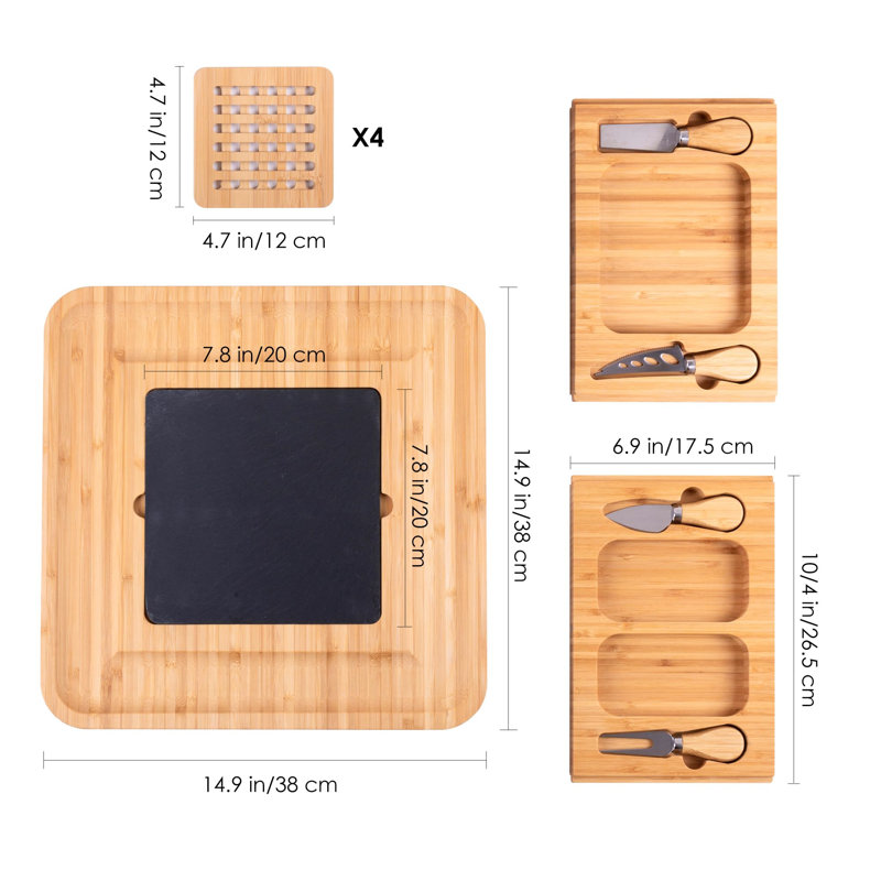 Gracie Oaks Adithri Bamboo Cheese Board