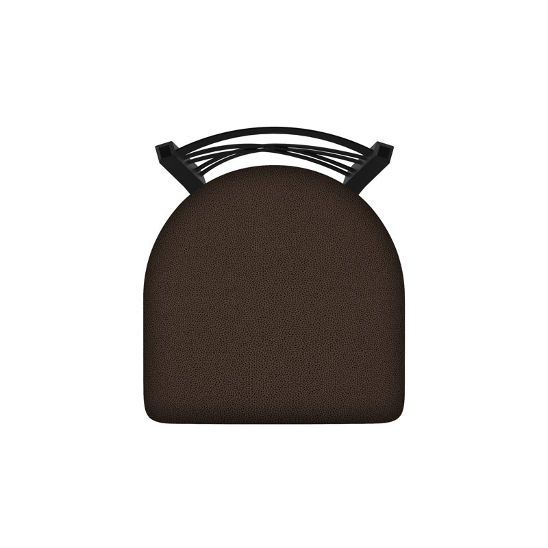 Catalina 18'' H Upholstered Metal Side Chair, Vinyl-Rein Coffee, Black Wrinkle