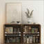 Buffet en bois moderne avec rangement, grand buffet cannelé avec tablettes réglables, crédence, console d'appoint