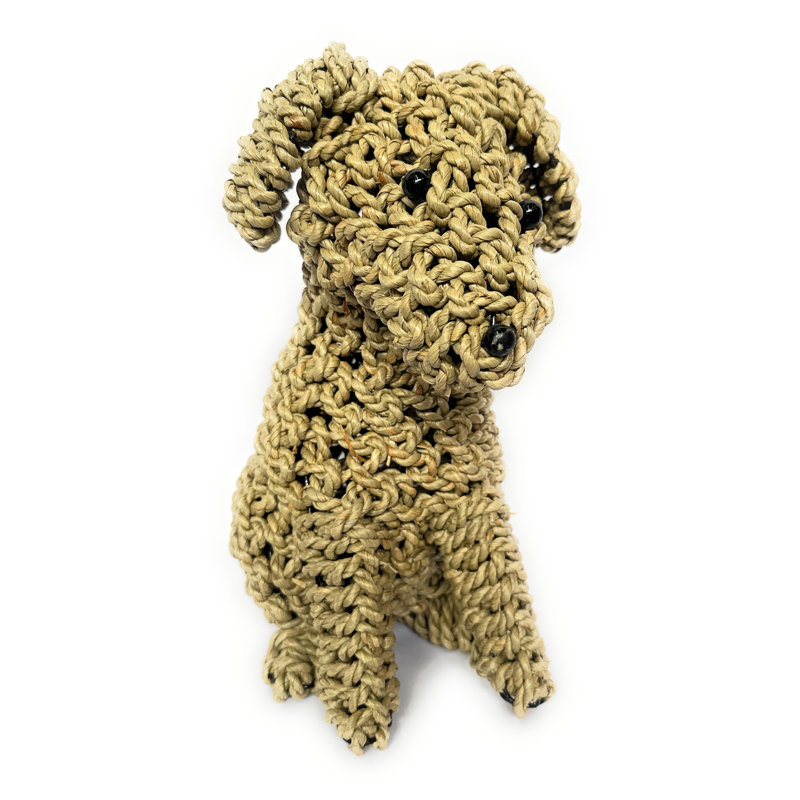 Chien assis à la main