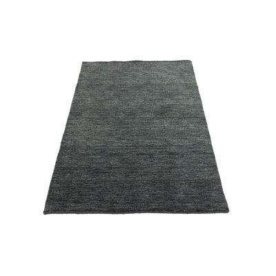 Tapis Gabbeh tissé à la main Greilickville, 100% laine, de couleur unie, résistant à la décoloration et aux taches, durable, toutes tailles, fabriqué en Inde.