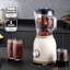 GEEPAS NordiQ 2-in-1 Food Jug Blender | Smoothie Maker with 1.5L Glass Juice Jar & Mini Coffee Spice Grinder Mill | 6 Stainless Steel Ice Crusher Blades | 2 Speeds, Pulse Safe Lock | 800W-124541205