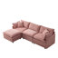 Canapé modulaire de 105 pouces avec revêtement en chenille, conception en forme de L avec repose-pieds pour un confort ultime et une disposition flexible.-128896120
