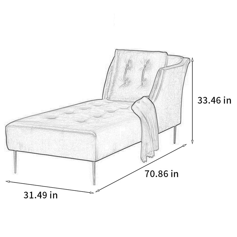Chaise ergonomique confortable en bouleau, Orienté à gauche (vu de face)