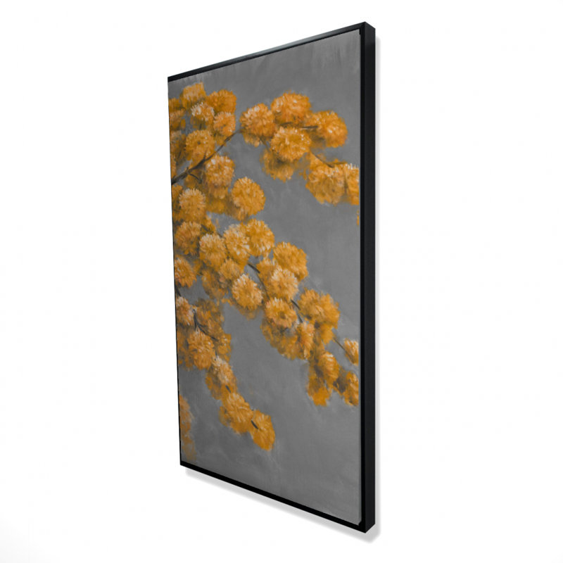 Golden wattle plant - 24"x48" Framed canvas