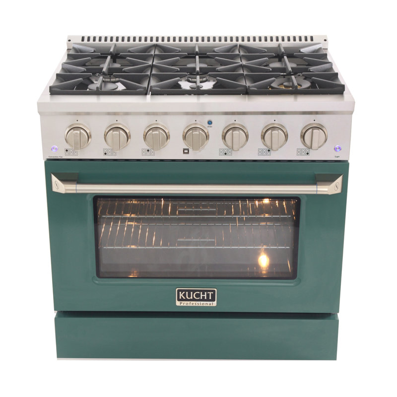 36" 5.2 Cu. Ft. Freestanding Gas, Green, Natural Gas