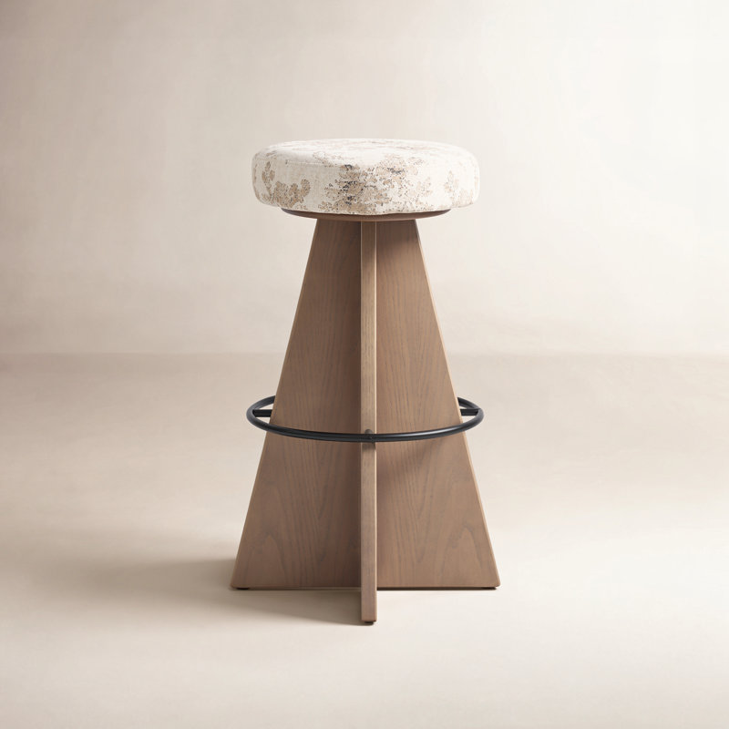 Tabouret pivotant Vega, Tabouret de comptoir (siège d'une hauteur de 27,7, Fleurs naturelles de Fallingbrook, Brun