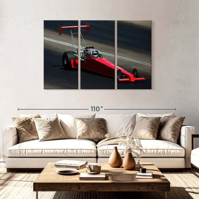 Mehar Drag Racing Car, 48" H x 74" W