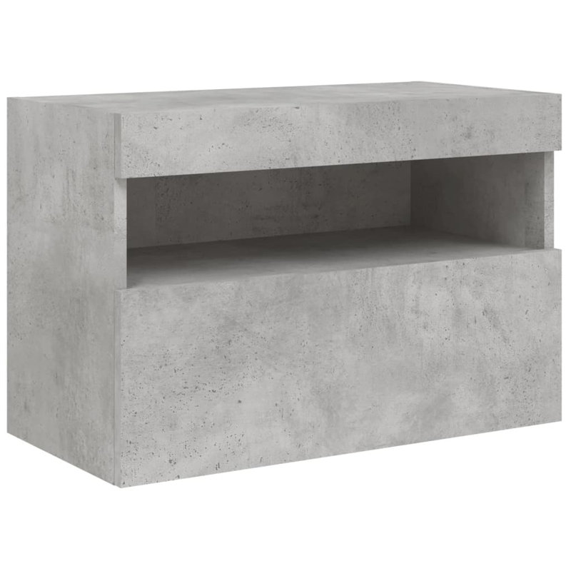 Calilynn Unfinished TV Stand for TVs up to 24" with Fireplace Included, Concrete Grey