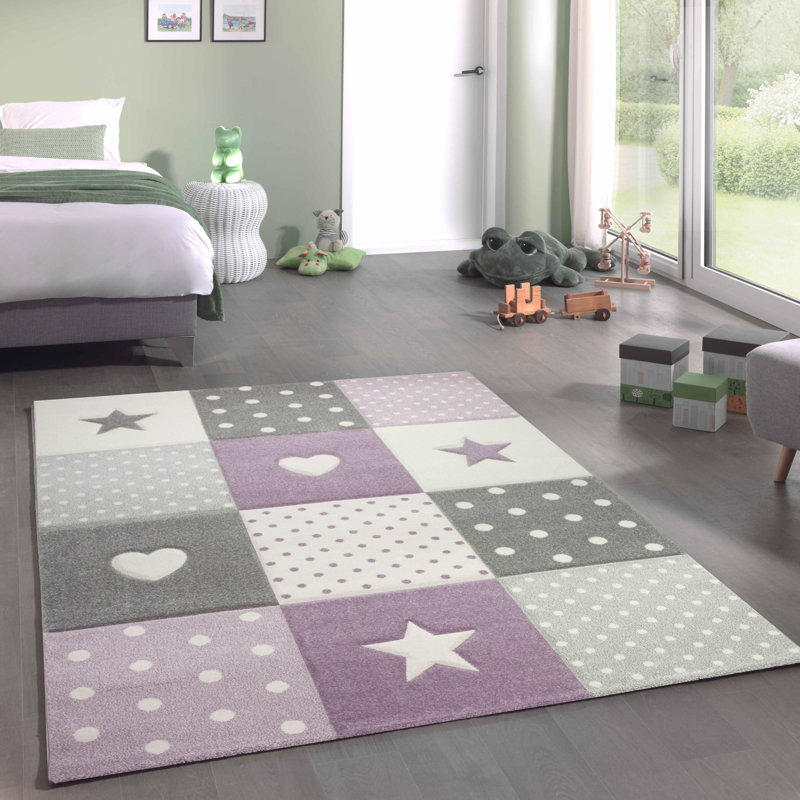 Kayson Polka Dots Area Rug, Round 120cm
