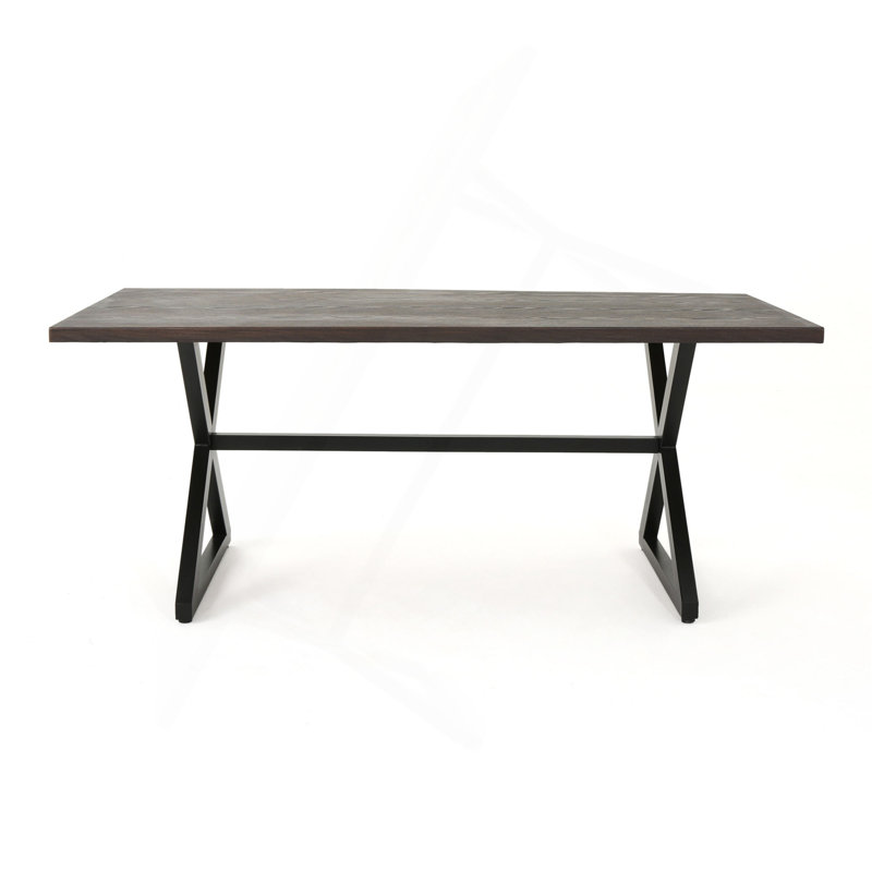 Table de salle à manger d'extérieur en aluminium avec structure en acier