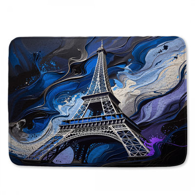 Eiffel Tower Bath Mat Modern Bathroom Decor
