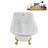 58" Streamlin Clawfoot Tub,Tray,Drain, Clawfeet-101628929-102219865