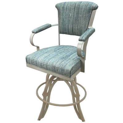 Racqual Swivel Metal Bar Stool 30" Seat