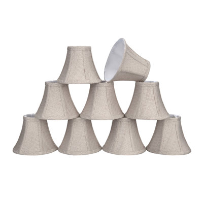 5'' H Faux Linen Textured Fabric Bell Lamp Shade