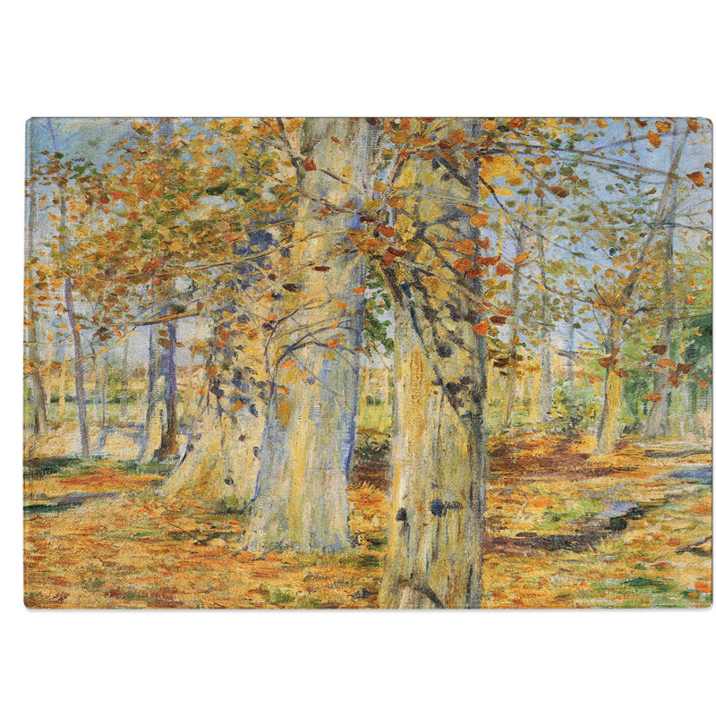 Tempered Glass Autumn Forest Chopping Board, 39 cm W x 28.5 cm L