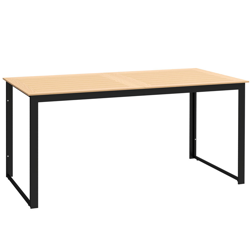 Rectangular Metal Outdoor Dining Table , 160cm cm W 80cm cm D