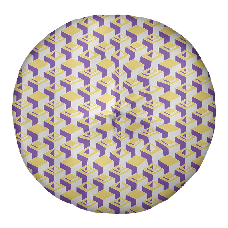 Patricia Geoffrey Geometric Reversible Throw Pillow, 30" x 30", Yellow/Purple